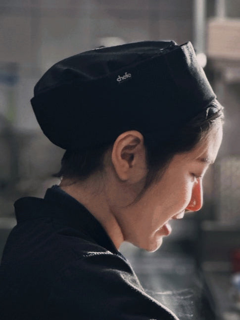 CHEFE Black Chef Hat ( free size )