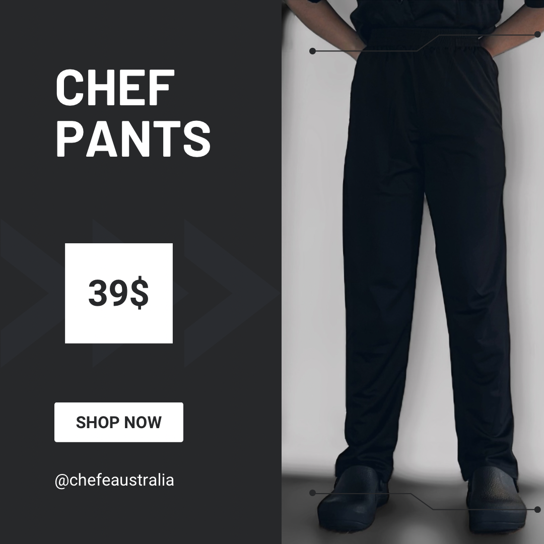 Unisex Black Chef Pants