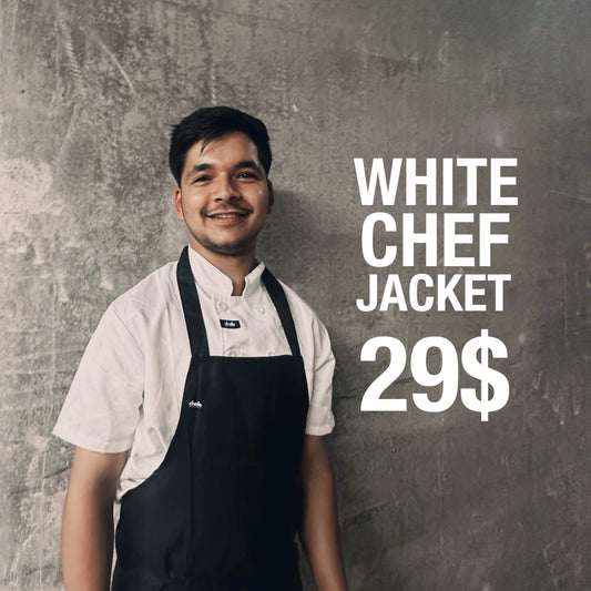 WHITE CHEFE Chef Jacket ( Button )