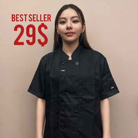 BLACK CHEFE Chef Jacket ( Button )